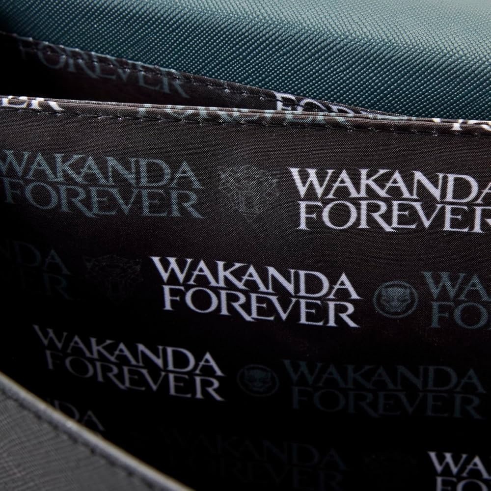 LOUNGEFLY BLACK PANTHER WAKANDA FOREVER
CROSSBODY BAG NWT - Picture 4 of 12